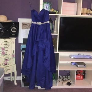 Blue High Low Formal Dress